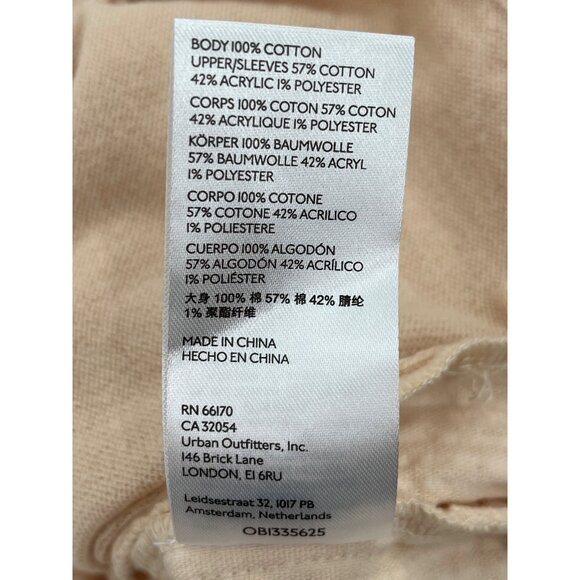 Pilcro Anthropologie Easy Going Corduroy Shirt Jacket XS Beige Knit Sleeves - Picture 8 of 8